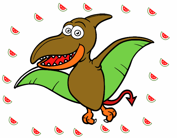 Desenho Pterossauro pintado por daviname
