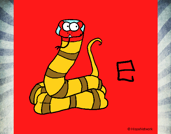 Desenho Serpente 2a pintado por Miguelista