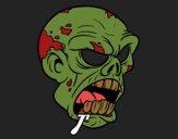 Desenho Cabeça de zombie pintado por jehtheo
