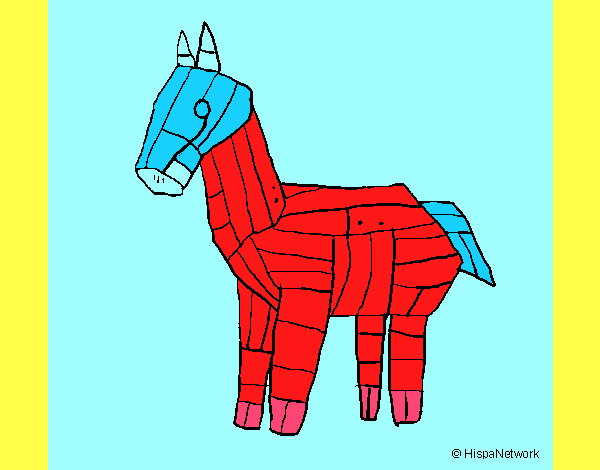 Desenho Cavalo de Tróia pintado por Lourany