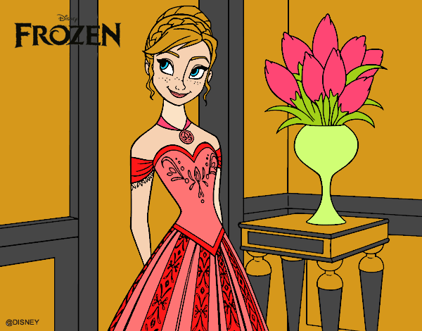 Desenho Frozen Princesa Anna pintado por calissa