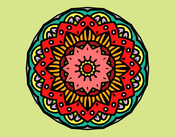 Desenho Mandala modernista pintado por AGILA LIMA