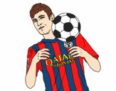 Desenho Neymar Barça pintado por susana1111