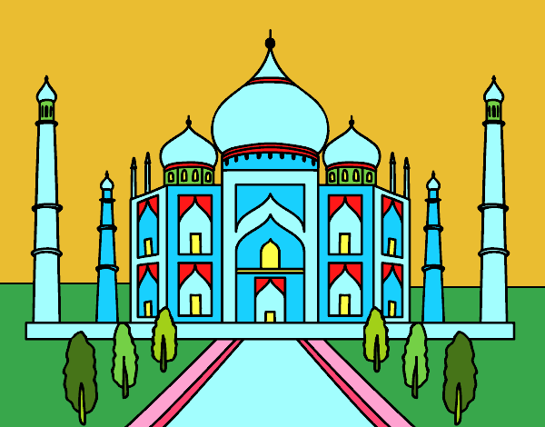 Desenho O Taj Mahal pintado por Cello