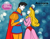 Desenho A Bela Adormecida - Príncipe Felipe e Aurora pintado por AGILA LIMA
