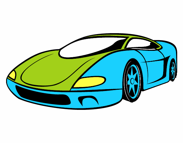 Desenho de Carro esportivo pintado e colorido por Thainabn o dia