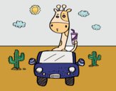 Desenho Girafa de condução pintado por Fheds