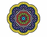 Desenho Mandala mosaico modernista pintado por Nathaly be