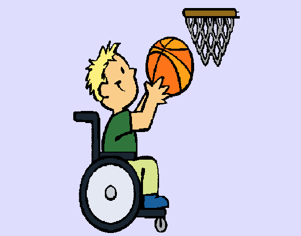 Desenho Basquete em cadeira de rodas pintado por Danguinha