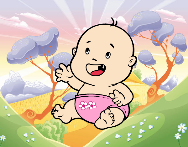 Desenho de Bebê pintado e colorido por Usuário não registrado o