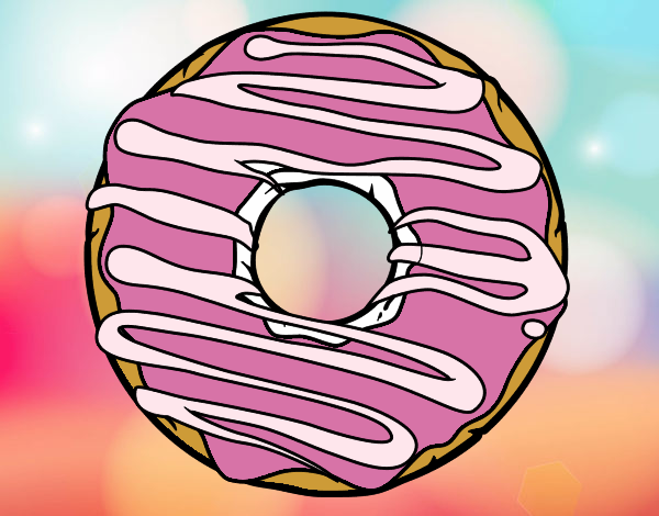 Desenho Donut pintado por Anapestana