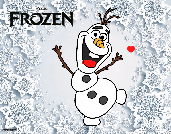 Desenho Frozen Olaf a dançar pintado por MelDeAbelh