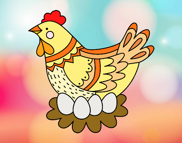 como desenhar uma galinha usando um ovo de maneira rápida e fácil