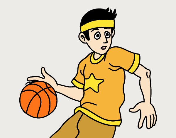 Desenho Junior jogador de basquete pintado por Danguinha