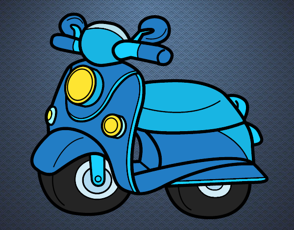 Desenho Motocicleta Vespa pintado por pricilla