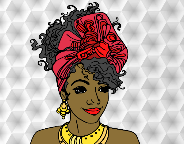 Desenho Mulher africana pintado por Danguinha