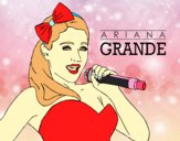 Desenho Ariana Grande cantando pintado por irina