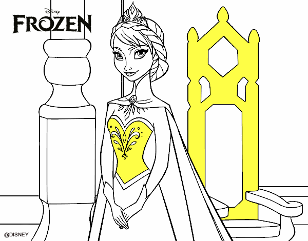 Desenho Frozen Rainha Elsa pintado por edet