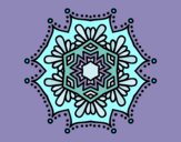 Desenho Mandala flor simétrico pintado por RafaelaJ