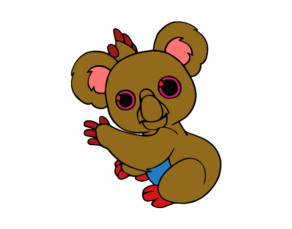 Desenho Um coala pintado por edet