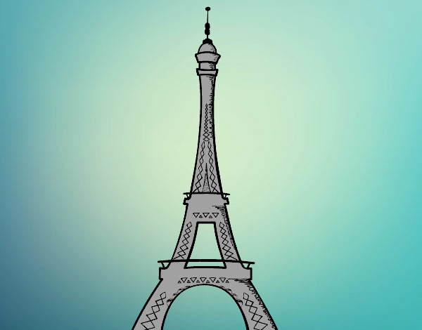 Desenho A Torre Eiffel pintado por rita f