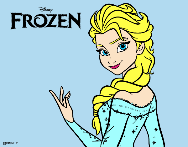 Desenho Elsa de Frozen pintado por soraya lim