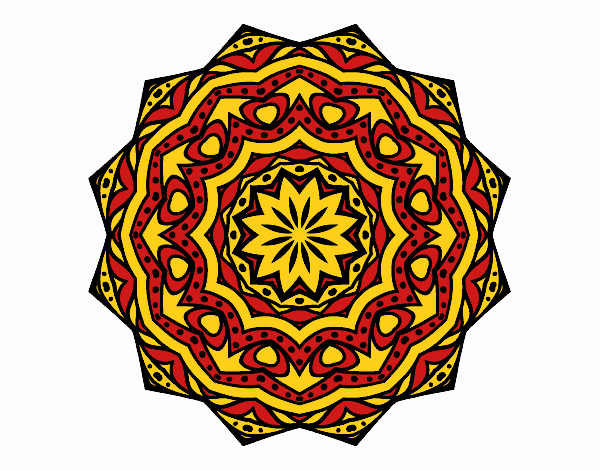 Desenho Mandala com estrato  pintado por JoanaS