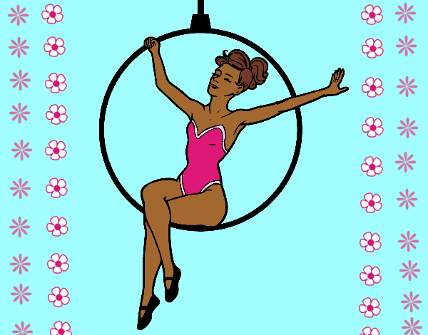 Desenho Mulher trapezista pintado por soraya lim