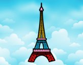 Desenho Torre Eiffel pintado por neii