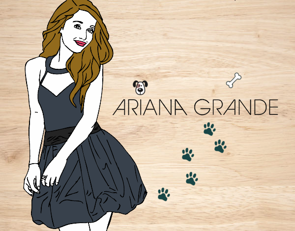 Desenho de Ariana Grande pintado e colorido por Usuário não registrado