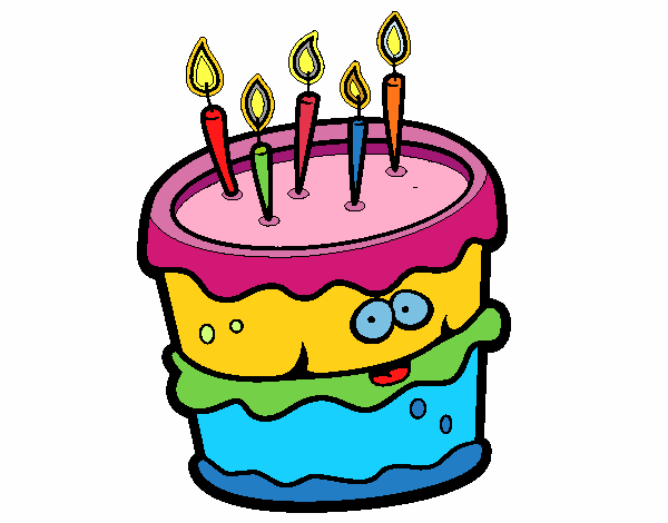 Desenho de bolo de tres partes pintado e colorido por Usuário não  registrado o dia 08 de Junho do 2017