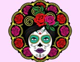 Desenho Caveira mexicana feminina pintado por soraya lim