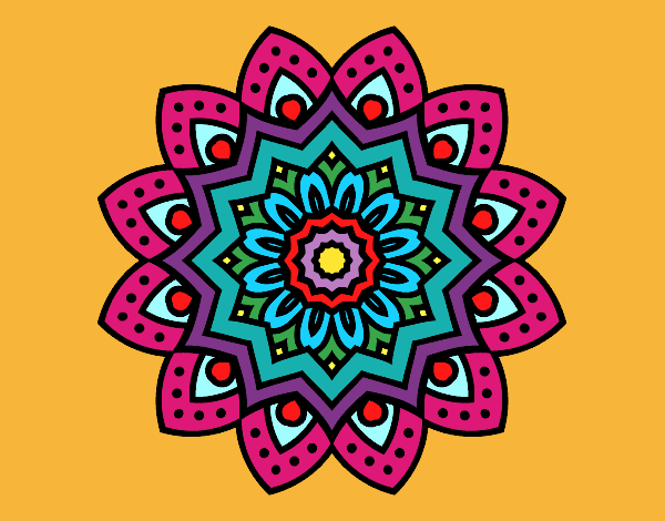 Desenho Mandala flor natural pintado por soraya lim