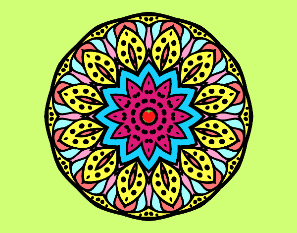 Desenho Mandala natureza pintado por soraya lim