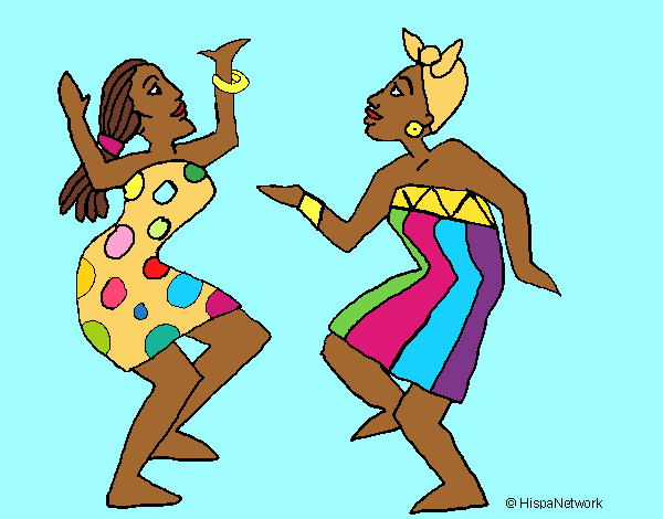 Desenho Mulheres a dançar pintado por soraya lim