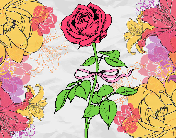 Desenho Uma rosa pintado por mcmazer