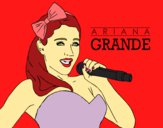 Desenho Ariana Grande cantando pintado por Arilariih