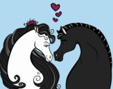 Desenho Cavalos apaixonados pintado por Sarabi