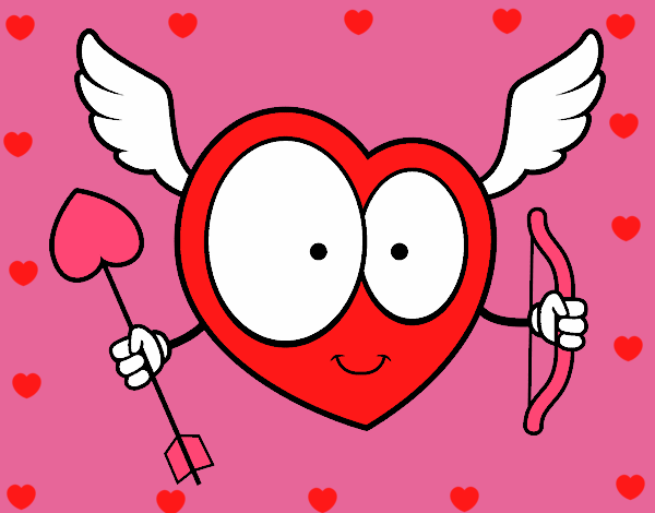 Desenho Coração Cupido pintado por loheth