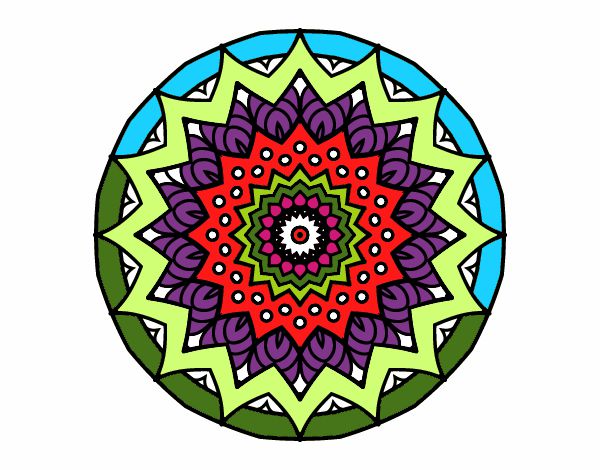 Desenho Crescente mandala pintado por suliene 