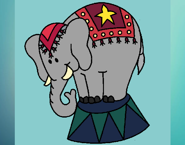 Desenho Elefante a actuar pintado por Sarabi