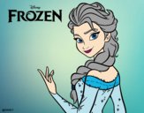 Desenho Elsa de Frozen pintado por Sarabi
