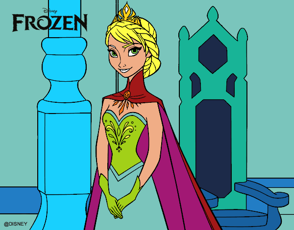 Desenho Frozen Rainha Elsa pintado por ROSAFÁTIMA