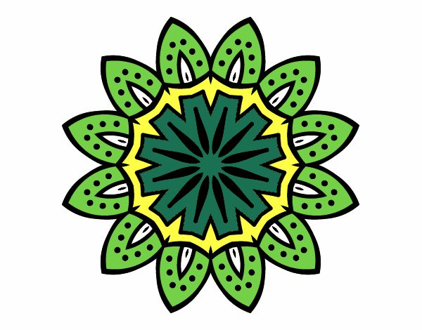 Desenho Mandala com pétalas pintado por suliene 