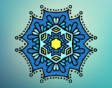 Desenho Mandala flor simétrico pintado por CBarbizan