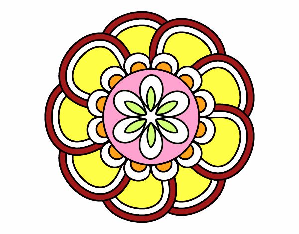 Desenho Mandala pétalas pintado por suliene 