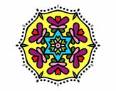 Desenho Mandala simétrica pintado por suliene 