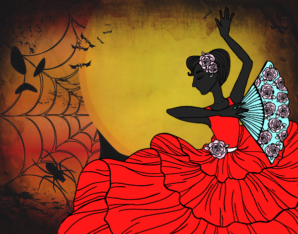 Desenho Mulher flamenco pintado por danielt