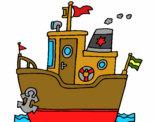 Barco com âncora