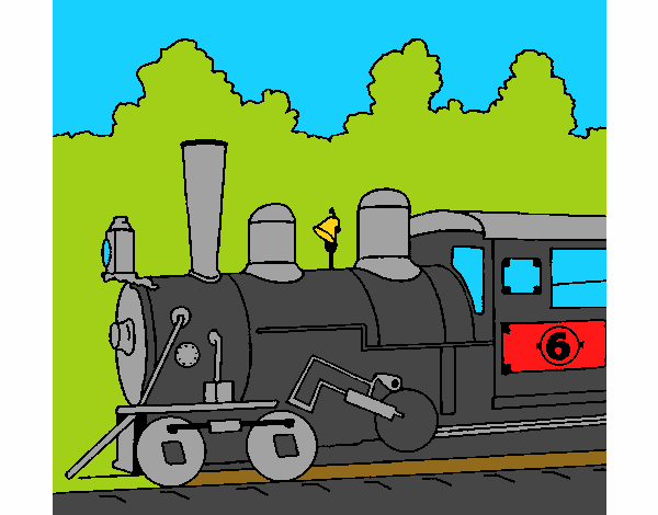 Desenho Locomotiva  pintado por vitorcely